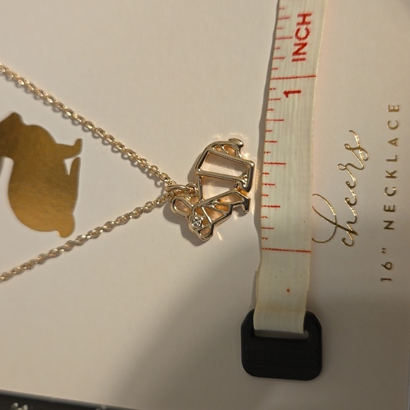 LC Lauren Conrad Gold Tone Origami Bunny Necklace NWT - Picture 7 of 8